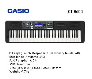 Casio CT-S500 (61) Keyboard