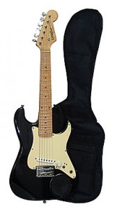 StarFire MST-33K (BK) E.Guitar w/Spkr+SC (1/2 Size) -
