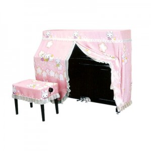 PFC 全身 卡通琴套+凳套 (粉紅色) L801