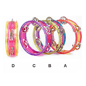 Mini Tam. 6"三色水晶鈴鼓 (D) YRY