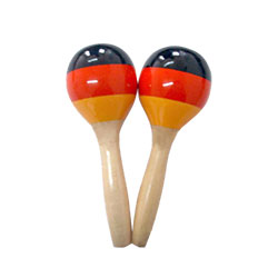 Wooden Maracas(Round) 6" (Color)