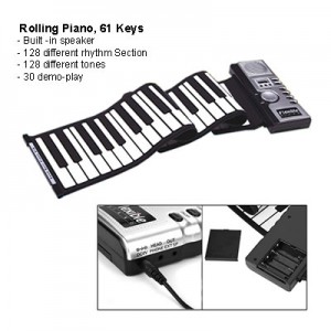 Rolling Piano 61 Keys (Silver)