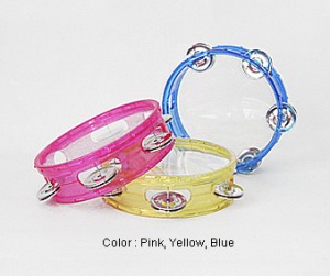 Mini Tam. 6"膠面水晶鈴鼓 (Yellow)