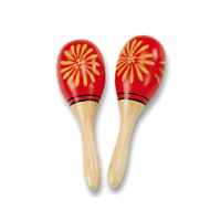 Wooden Maracas 9" (Red)