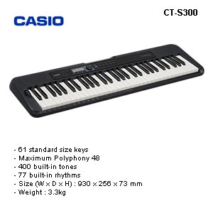Casio CT-S300 (61) Keyboard +SA48-18BS