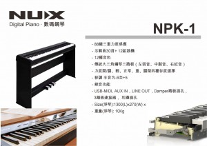 NUX NPK-1/NPK-10 Digital Piano (Full Set)