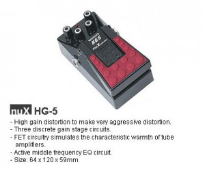 Effecter NUX HG-5 Distortion