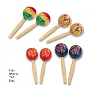 Wooden Maracas(Round) 10" (Monkey) -