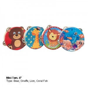 Mini Tam. 6"動物小鈴鼓 (Lion)