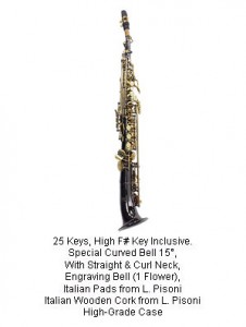 Sopr. Sax (LB-356BG) 黑身金鍵彎咀高音色士