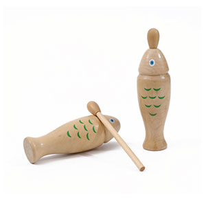 Wooden Fish Block w/Beater