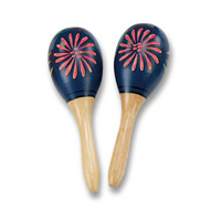 Wooden Maracas 10" (Blue) -