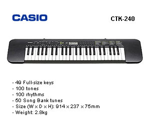 Casio CTK- 240 (49) Keyboard +95100LE