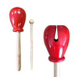 Temple Block On Handle 中式木魚