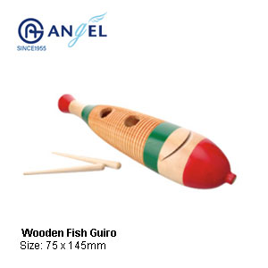 Wooden Fish Guiro 38cm (Angel)